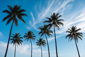 Fototapeta premium palm trees on the beach