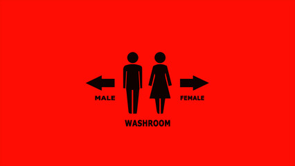 washroom icon, male and female icon in bathroom
