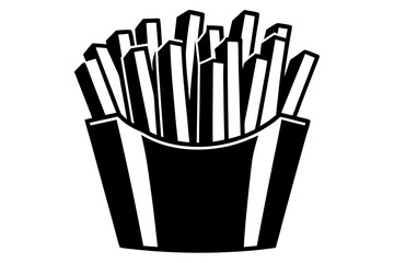 black and white french fries