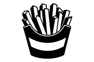black and white french fries