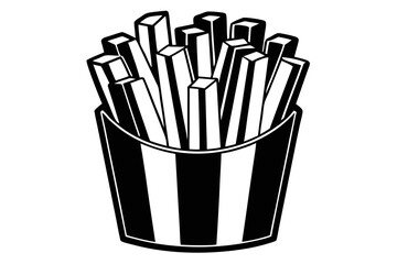 french fries on a white background