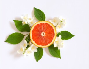 orange with leaf