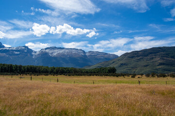Scenic Mountain Landscape Under Blue Sky