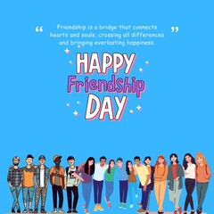 happy friendship day  logo, vector , illustration