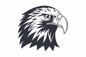 parakeet head black and white silhouette