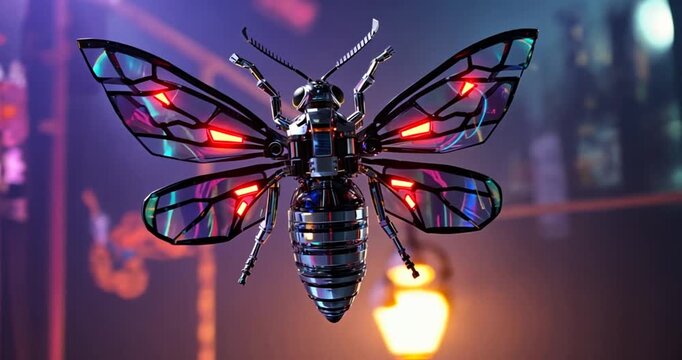 Mechanical bee futuristic design