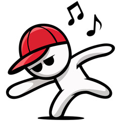 "Cool Dancing Character Illustration"