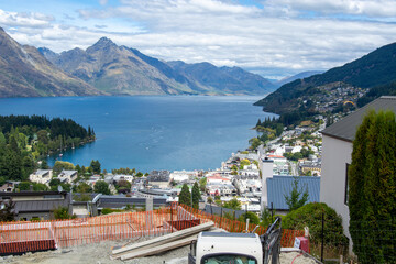 Scenic View of Queenstown with Lake and Mountains