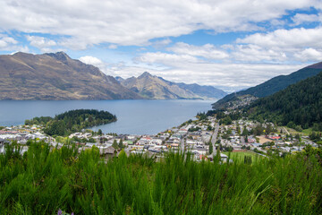 Scenic View of Queenstown and Lake Wakatipu