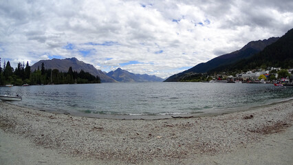 Panoramic Lake and Mountain View