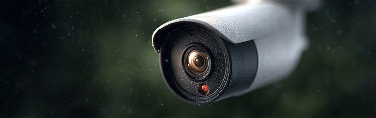 Camera lens provides critical surveillance capabilities for improved security while addressing privacy concerns. concept of video surveillance, round-the-clock security, background, banner, billboard,