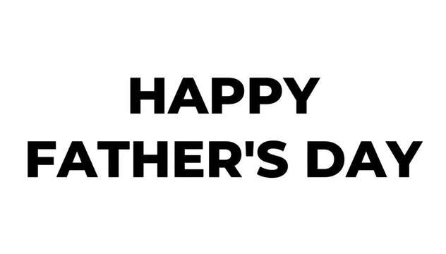 Celebration Text Effect Happy Father’s Day Message in Bold Letters on a white background