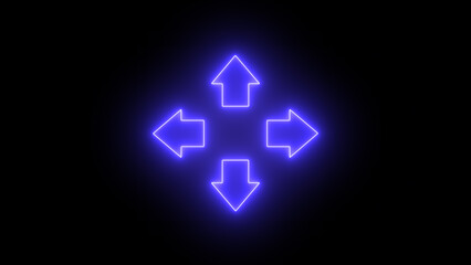 4 arrows, four-way arrow symbol for graphic design