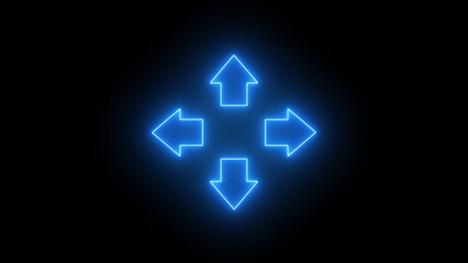 4 arrows, four-way arrow symbol for graphic design