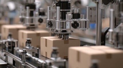 Automated cardboard box assembly line