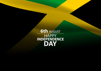 Jamaica National Flag on Dark Background. Suitable for Independence Day or national event backdrop.
