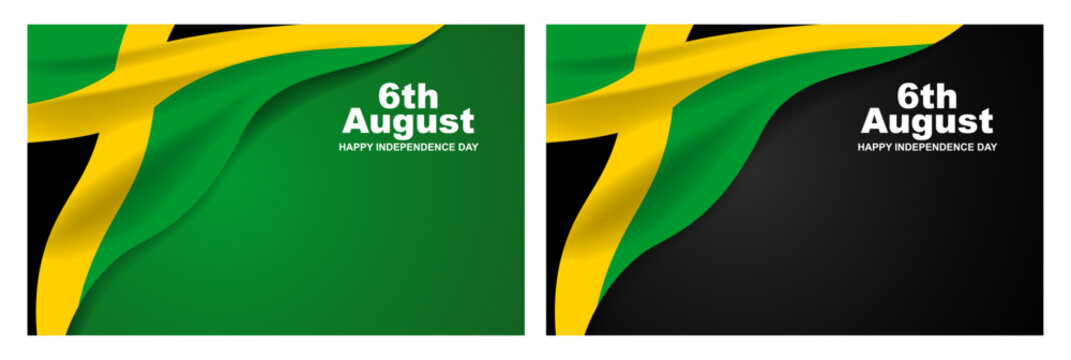 Jamaica Independence Day Banner. 6th August Celebration background with copy space. - Powered by Adobe