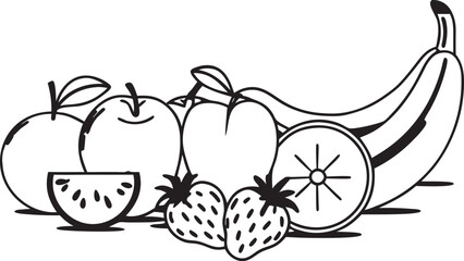 illustration of an apple and worm