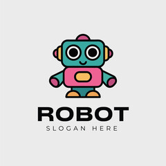 Colorful robot logo, Unique, modern logo
