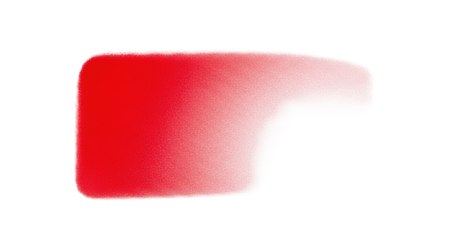 Vibrant, abstract background with a smooth red to white gradient and spray paint effect, fine grainy texture, soft diffused edges, clear contours, isolated on a transparent studio background with