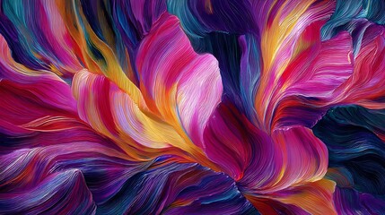 Psychedelic Color Fields Merging And