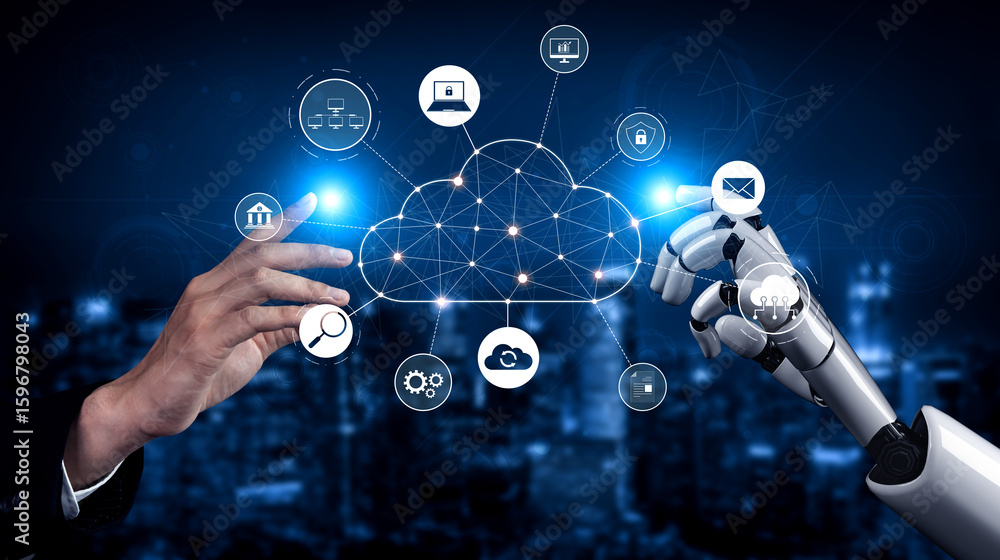 Poster ai enhances cloud computing by optimizing service, cloud, and network integration for efficient digi