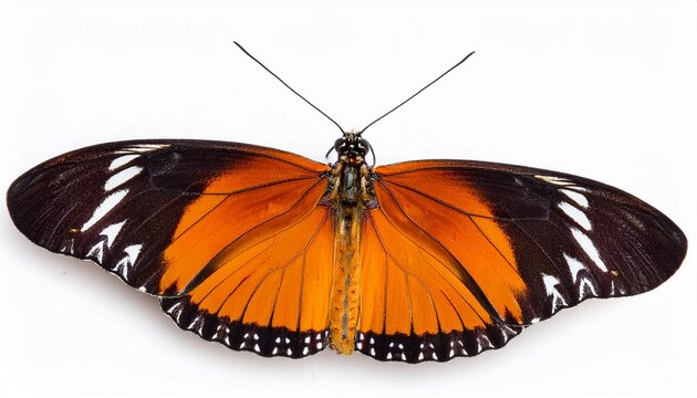 butterfly fulgora laternaria isolated on white background