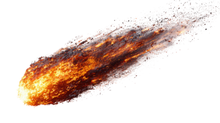 Blazing Comet Streaking Across the Sky A Fiery Celestial Body Hurtling Through the Atmosphere