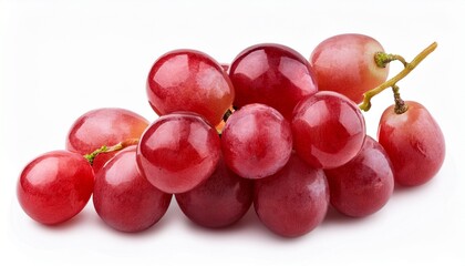 Fototapeta premium ripe red grape isolated on white background full depth of field