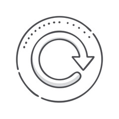 Circular Arrow Refresh, Update Symbol Design