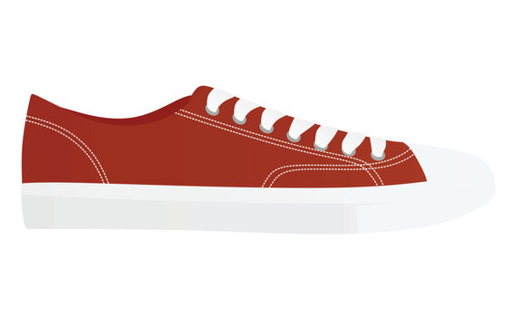 Red sneaker shoe. vector illustration	
