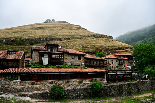Beautiful town of Barcena mayor in the province of Cantabria in northern Spain