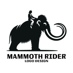 Mammoth Rider Vector Logo Design 