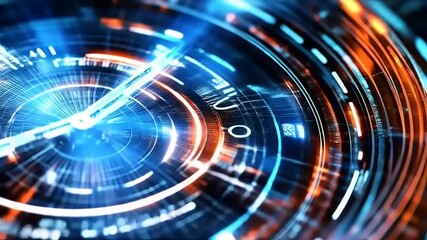 Abstract Futuristic Clockwork Visuals with Glowing Accents Depicting Progress - Powered by Adobe