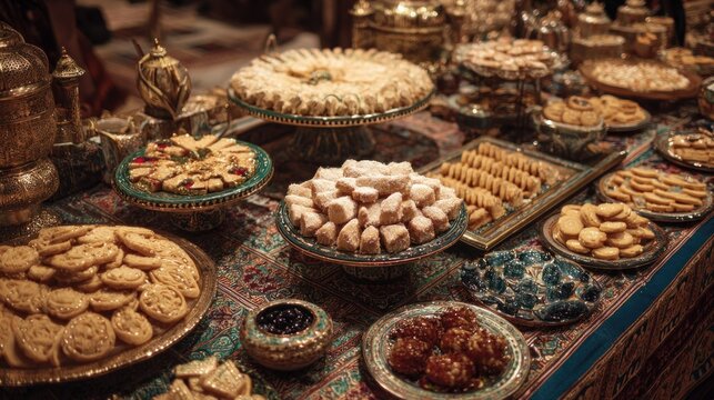 Exquisite array of pastries and sweets