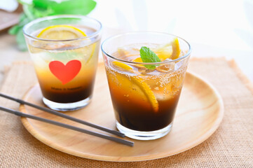夏の爽やかなコーヒー飲料　