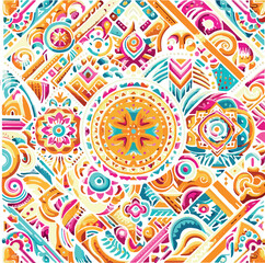 huichol art vector .