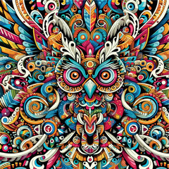 huichol art vector .