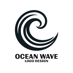 Ocean Wave Vector Logo Design 