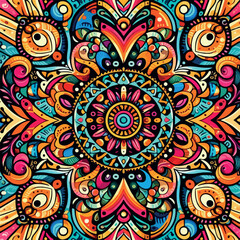 huichol art vector .