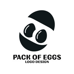 Pack Of Eggs Vector Logo Design 