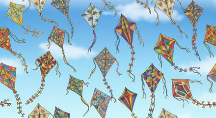 Fototapeta premium seamless pattern with autumn leaves