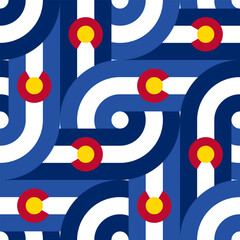 loop pattern of colorado flag. stripes background for decoration. vector illustration