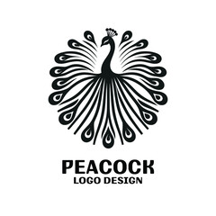 Peacock Vector Logo Design 