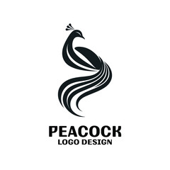 Peacock Vector Logo Design 