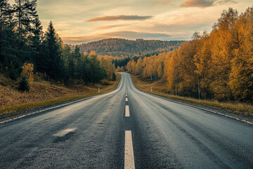 road in autumn