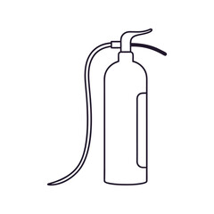 Linear Fire Extinguisher Outline Illustration  