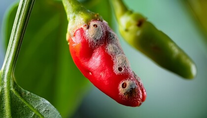 anthracnose diseases in red chilli on plant