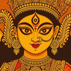 Maha navami vector background illustration