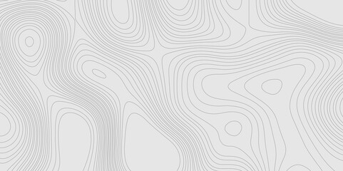 Geographic abstract topographic contour lines relief map seamless pattern concept of conditional geometric gray lines, mountain landscape terrain grid geometric stripes geographic relief line art.